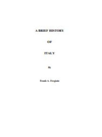Image of E-book A Brief of History of Italy