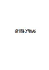 Image of E-book Bhinneka Tunggal Ika dan Integrasi Nasional