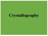 Image of E-book Crystallography