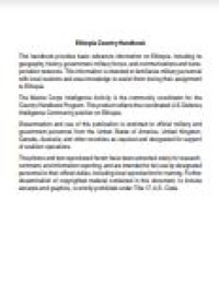 Image of E-book Ethiopia Country Handbook