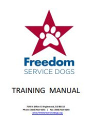 Image of E-book Freedom Service Dogs Training Manual