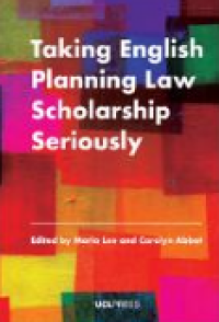 Image of E-book Taking English Planning Law Scholarship Seriously
